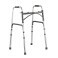 Andador Aluminio 2 Barras Clique Duplo MED140 até 135kg Prata Acetinado - Live Well