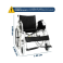 Cadeira de Rodas D100 Dellamed + Andador Articulado 3 Barras Dobrável Hidrolight