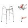 Andador Aluminio 2 Barras Clique Duplo Prata MED130 Cap 135kg - Live Well