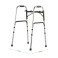 Andador Aluminio 2 Barras Clique Duplo MED140 até 135kg Prata Acetinado - Live Well