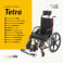 Cadeira de Rodas Reclinável Tetra Prolife Vinho 44cm