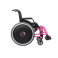 Cadeira de Rodas AVD Alumínio Pés Fixos Rosa Pink Ortobras