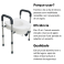 Assento Sanitario Elevado com Barra de Apoio Lateral Pro18