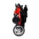 cadeira de rodas motorizada dobrável pop power lite vermelha