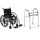 Cadeira de Rodas CDS101 Nylon 40cm (85kg) Cinza + Andador de Alumínio 3 Barras D10 Dellamed 