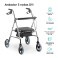 Andador com 4 Rodas Assento e Cesta D12 Dellamed