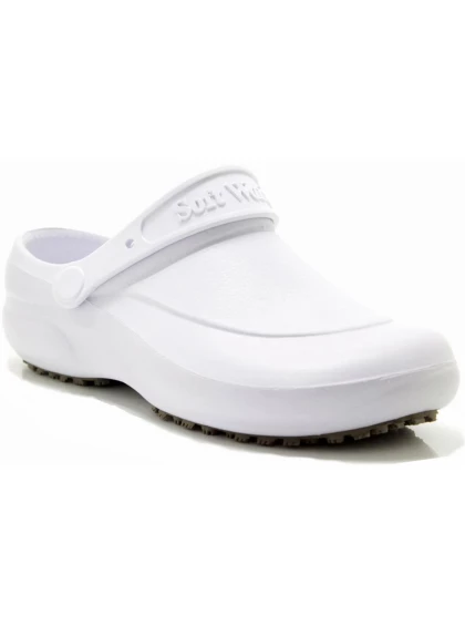 Crocs em E.V.A. Antiderrapante Branco N° 33/34 BB60 Soft Works