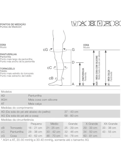 Meia de Compressão 3/4 Venosan 6000 20-30 mmHg Bege G