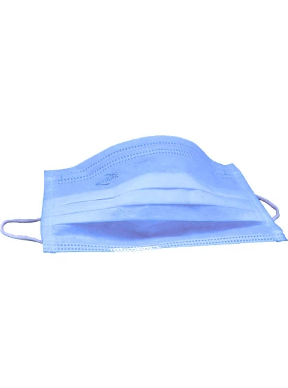 Máscara Descartável Tripla C/ Elástico Azul Protdesc