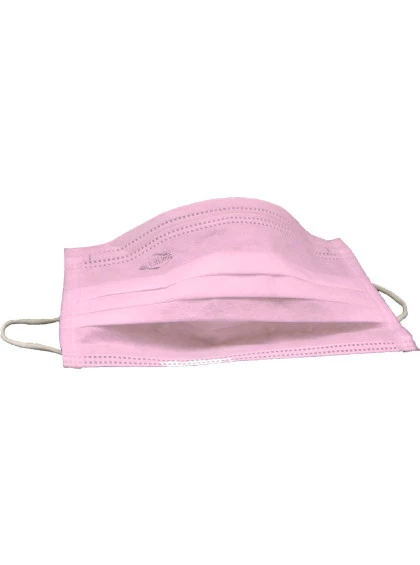 Máscara Descartável Tripla C/ Elástico Rosa Protdesc