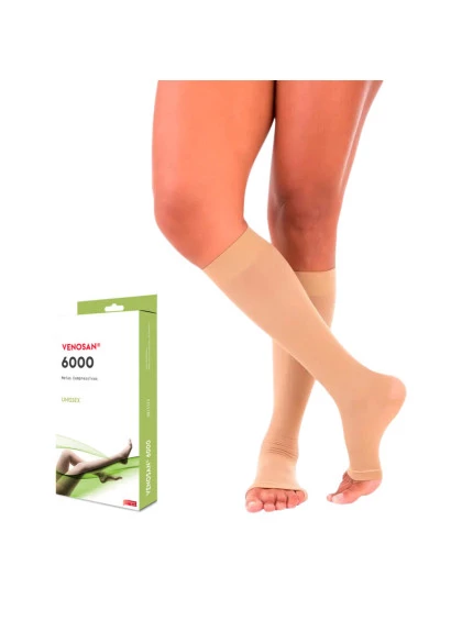Meia de Compressão 3/4 Venosan 6000 20-30 mmHg Bege G