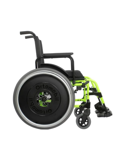Cadeira de Rodas Dobravel MA3E 44cm Verde Fluor Ortomobil