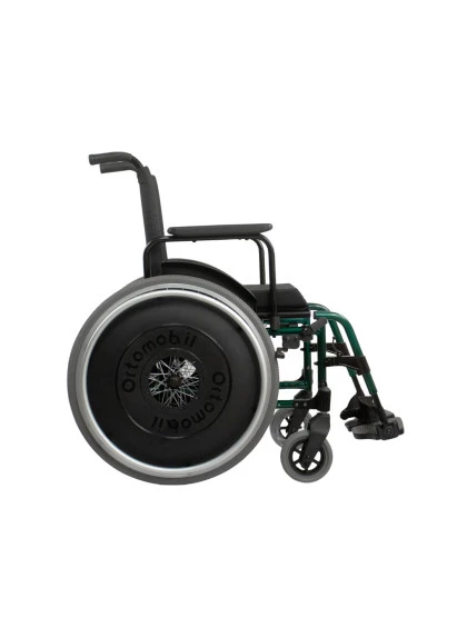 Cadeira de Rodas Dobravel MA3E 42cm Verde Ortomobil