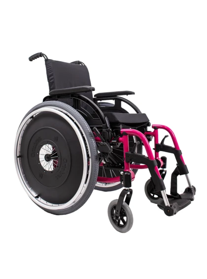Cadeira de Rodas K3 Alumínio Pés Removíveis 38cm Rosa Ortobras