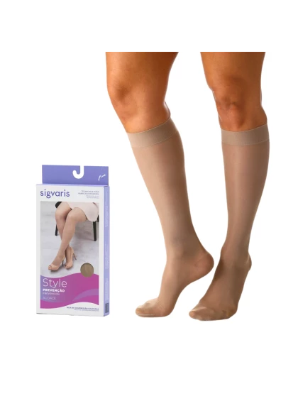 Meia de Compressão 3/4 Sigvaris Audace Com Ponteira 15-20 mmHg P