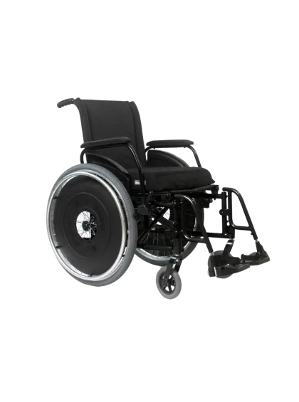 Cadeira de Rodas AVD Alumínio Pés Fixos 38cm Preto Ortobras