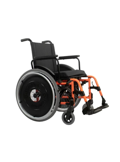 Cadeira de Rodas Dobravel MA3E 46cm Laranja Ortomobil