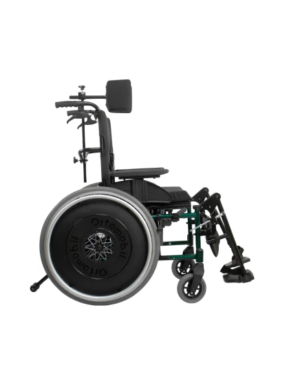 Cadeira de Rodas MA3R Alumínio 48cm Verde Reclinável Ortomobil