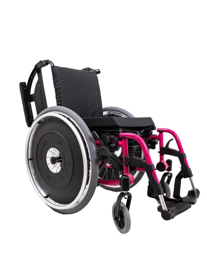 Cadeira de Rodas K3 Alumínio Pés Removíveis 38cm Rosa Ortobras