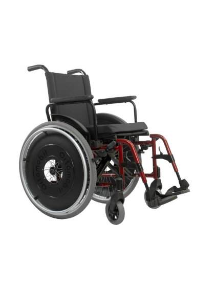 Cadeira de Rodas Dobravel MA3E 46cm Cereja Ortomobil