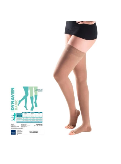 Meia de Compressão Meia Coxa Sigvaris Dynaven Basic 20-30mmHg G2