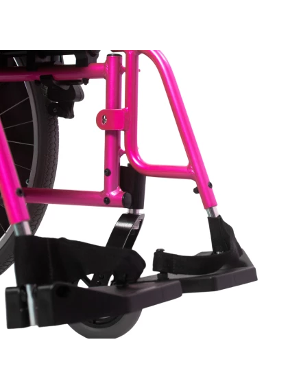Cadeira de Rodas AVD Alumínio Pés Fixos 38cm Rosa Pink Ortobras