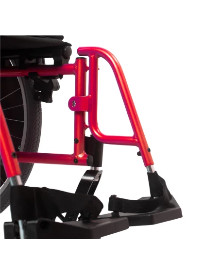Cadeira de Rodas AVD Alumínio Pés Fixos 50cm Vermelho Ortobras