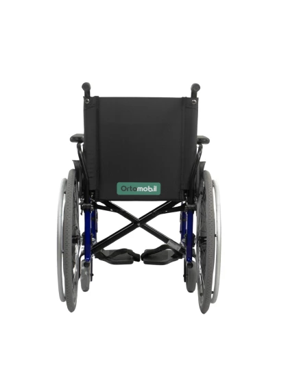 Cadeira de Rodas Dobravel MA3E 44cm Azul Ortomobil