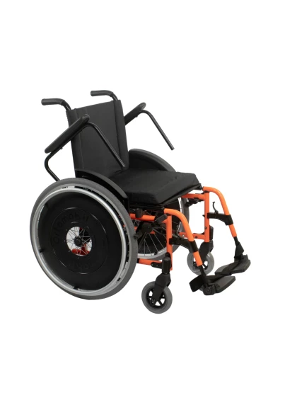 Cadeira de Rodas Dobravel MA3E 42cm Laranja Ortomobil