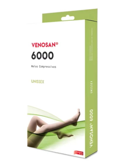 Meia Calça 6000 30-40 M Bege  Ponteira Aberta Venosan