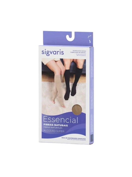Meia de Compressão 3/4 Sigvaris Algodão Super 30-40 mmHg XG3