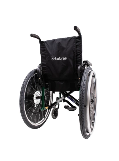 Cadeira de Rodas K3 Alumínio Pés Removíveis 42cm Verde Folha Ortobras