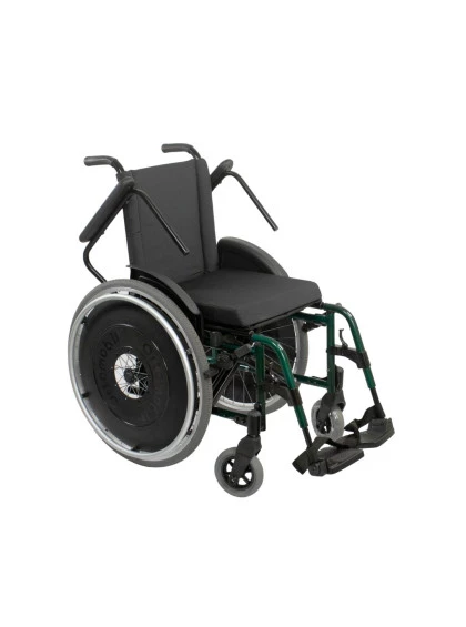 Cadeira de Rodas Dobravel MA3E 44cm Verde Ortomobil