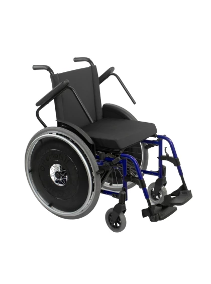 Cadeira de Rodas Dobravel MA3E 44cm Azul Ortomobil