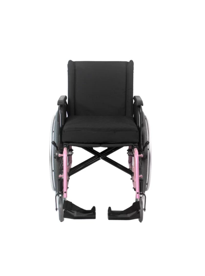 Cadeira de Rodas AVD Alumínio Pés Fixos 38cm Rosa Ortobras