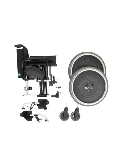 Cadeira de Rodas Dobravel MA3E 42cm Branco Ortomobil