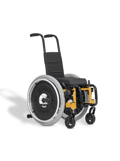Cadeira de Rodas Infantil Mini K Assento 34cm Amarelo Flúor Ortobras