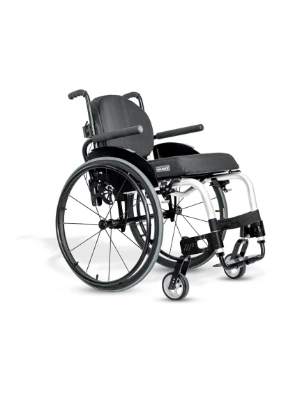 Cadeira de Rodas Monobloco M3 Premium 42cm Branco Roda Sentinell Preta Pneu Cinza Ortobras