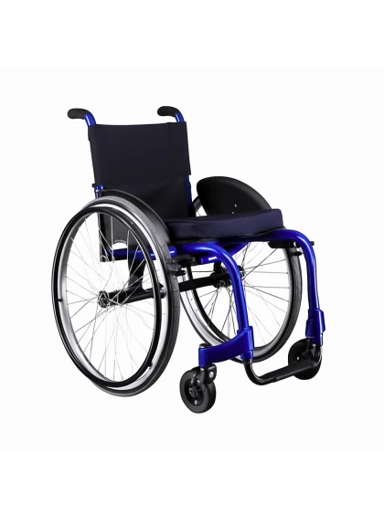 Cadeira de Rodas Monobloco em Alumínio New One - Smart - Azul - 46x46x40 cm