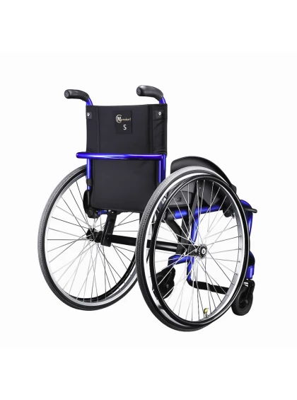 Cadeira de Rodas Monobloco em Alumínio New One - Smart - Azul - 44x44x38 cm