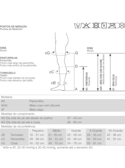 Meia 3/4 Venosan 6000 30-40 mmHg M Bege