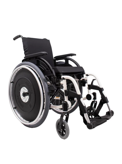 Cadeira de Rodas K3 Alumínio Pés Removíveis 42cm Branco Ortobras