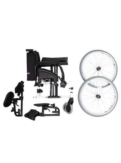 	Cadeira de Rodas K2 Alumínio Pés Eleváveis 42cm Branco Ortobras