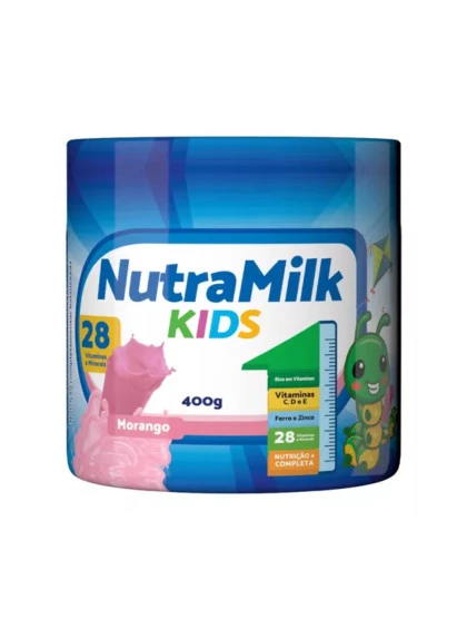 Nutra Milk Kids Kit 2 Unidades Complemento Alimentar Infantil 400g - Morango
