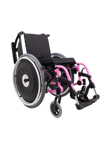 Cadeira de Rodas K3 Alumínio Pés Removíveis 38cm Rosa Ortobras