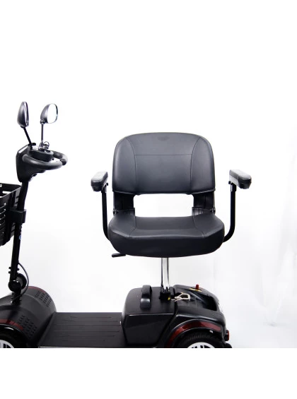 Cadeira de Rodas Motorizada Scooter Elétrica Dobrável até 136kg - Vermelha
