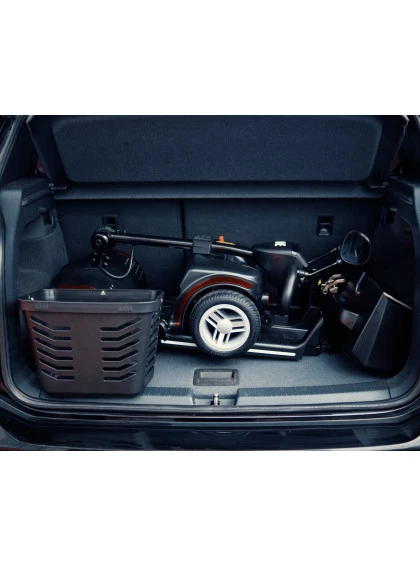 Cadeira de Rodas Motorizada Scooter Elétrica Dobrável até 136kg - Vermelha