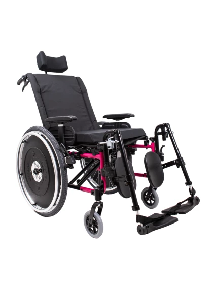 Cadeira de Rodas AVD Alumínio Reclinável Ortobras-46cm-Rosa Pink