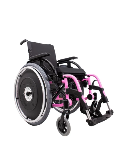 Cadeira de Rodas K3 Alumínio Pés Removíveis 40cm Rosa Ortobras