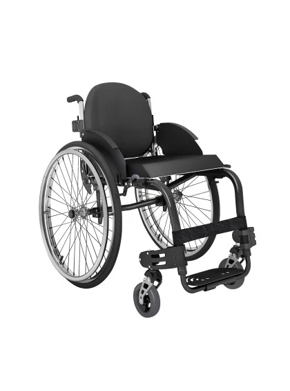 Cadeira de Rodas Monobloco M3 40cm Preto com Pneus Cinza Ortobras